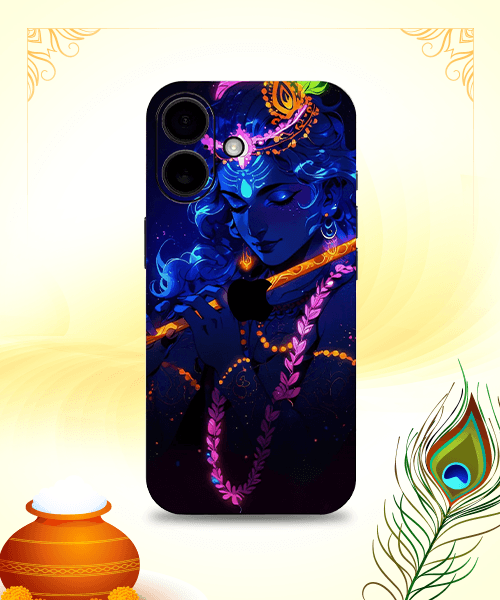 blue light art krishna